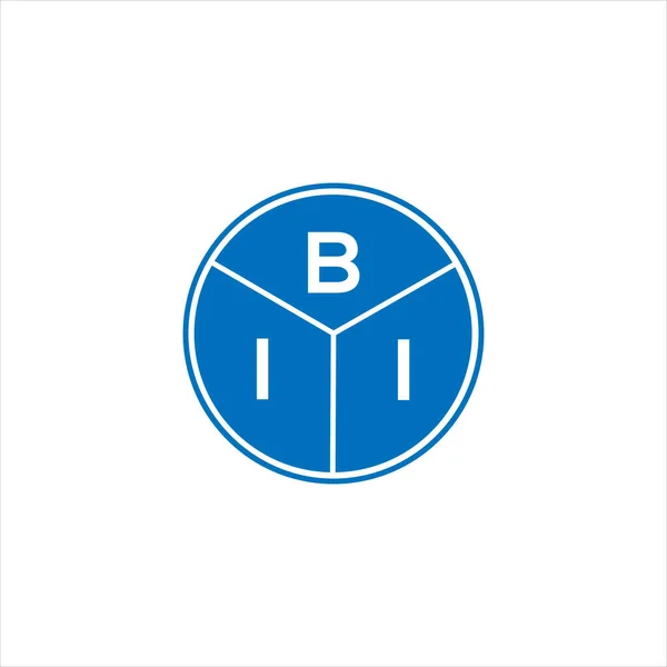 Biiレターロゴデザイン Biiモノグラムイニシャルレターロゴコンセプト 黒を基調としたBii文字デザイン — ストックベクタ
