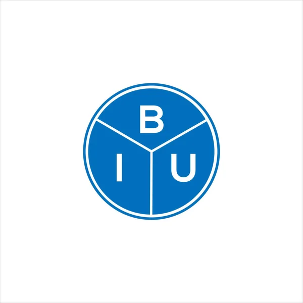 Biuレターロゴデザイン Biuモノグラムイニシャルレターロゴコンセプト 黒の背景にBiuの文字のデザイン — ストックベクタ