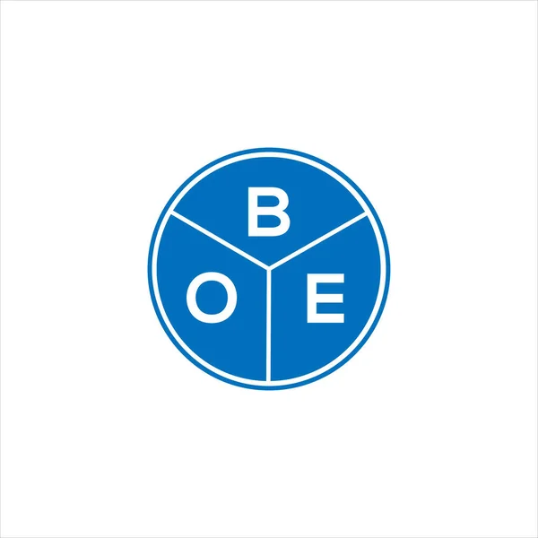 Boe Mektup Logosu Tasarımı Boe Baş Harfleri Logo Konsepti Siyah — Stok Vektör