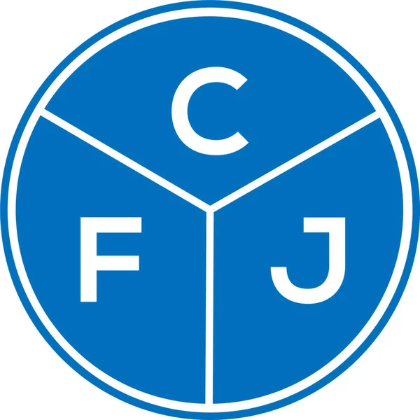 Cfj Дизайн Логотипу Cfj Монограма Ініціалів Буква Концепція Логотипу Схема — стоковий вектор