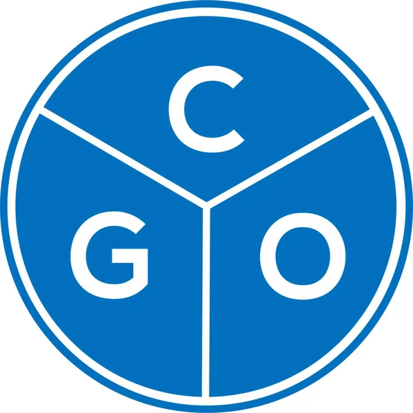 CGO harfi logo tasarımı. CGO monogram harflerin baş harfleri logo kavramı. Beyaz arkaplanda CGO harf tasarımı.