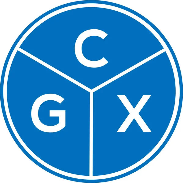 CGX harfli logo tasarımı. CGX monogram harflerin baş harfleri logo kavramı. Beyaz arkaplanda CGX harf tasarımı.