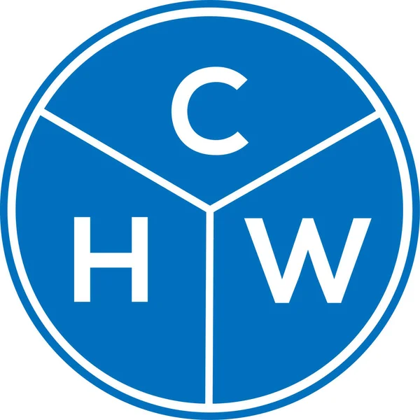 CHW harf logosu tasarımı. CHW monogram harflerin baş harfleri logo kavramı. Beyaz arkaplanda CHW harf tasarımı.