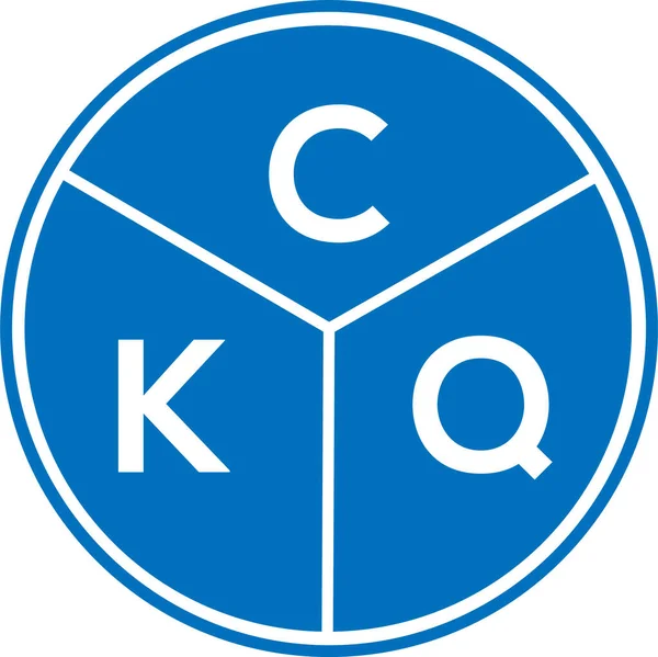 CKQ harfi logo tasarımı. CKQ monogram harflerin baş harfleri logo kavramı. Beyaz arkaplanda CKQ harf tasarımı.