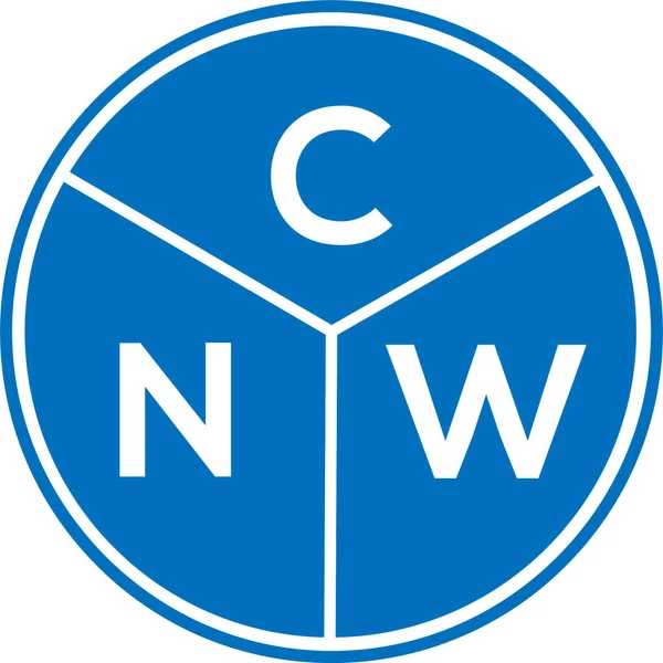 CNW mektup logosu tasarımı. CNW monogram harflerin baş harfleri logo kavramı. Beyaz arkaplanda CNW harf tasarımı.