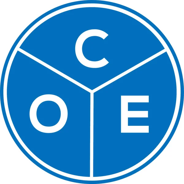 Diseño Del Logotipo Letra Coe Coe Monograma Iniciales Letra Logo — Vector de stock