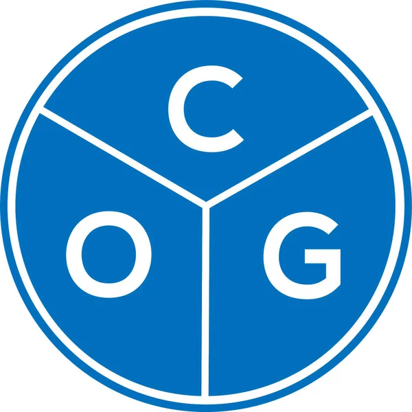 Cogレターロゴデザイン Cogモノグラムイニシャルレターロゴコンセプト 白い背景のCogの手紙のデザイン — ストックベクタ