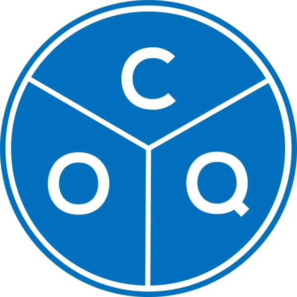 COQ harfi logo tasarımı. COQ başharflerinin baş harfleri logo konsepti. Beyaz arkaplanda COQ harf tasarımı.