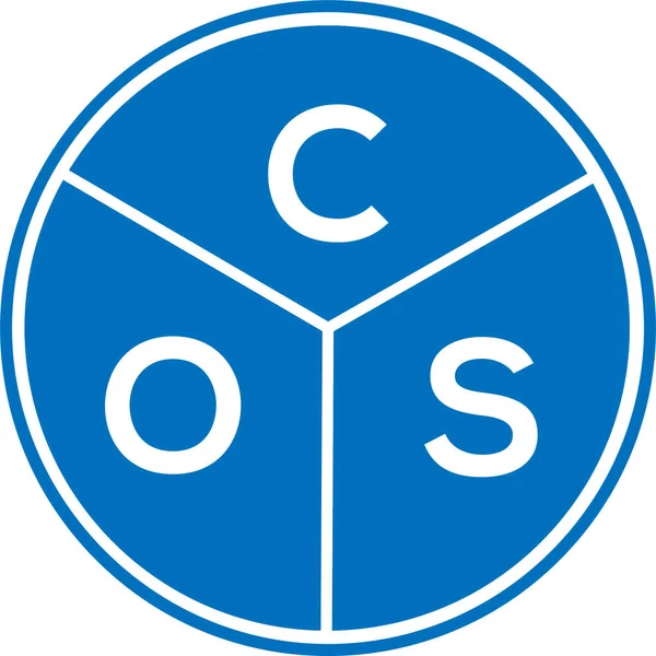 COS mektup logosu tasarımı. COS başharflerinin baş harfleri logo konsepti. Beyaz arkaplanda COS harf tasarımı.