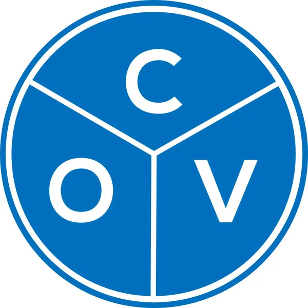 COV mektup logosu tasarımı. COV başharflerinin baş harfleri logo konsepti. Beyaz arkaplanda COV harf tasarımı.