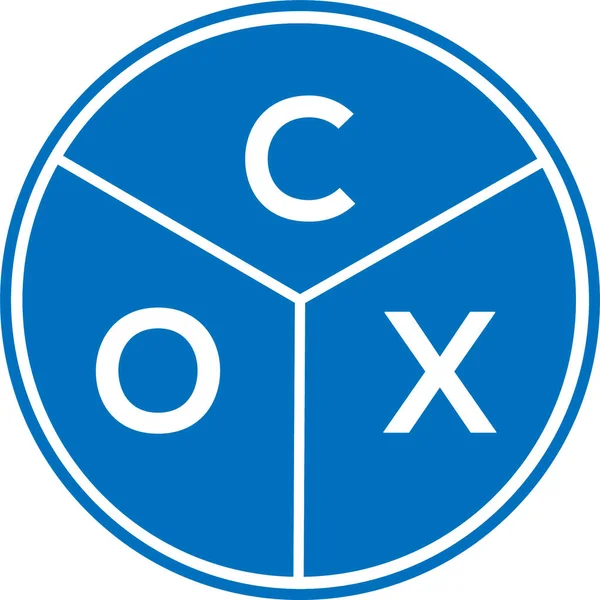 COX mektup logosu tasarımı. COX başharflerinin baş harfleri logo konsepti. Beyaz arkaplanda COX harf tasarımı.