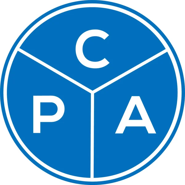 Cpa Brief Logo Design Cpa Monogramm Initialen Buchstaben Logo Konzept — Stockvektor