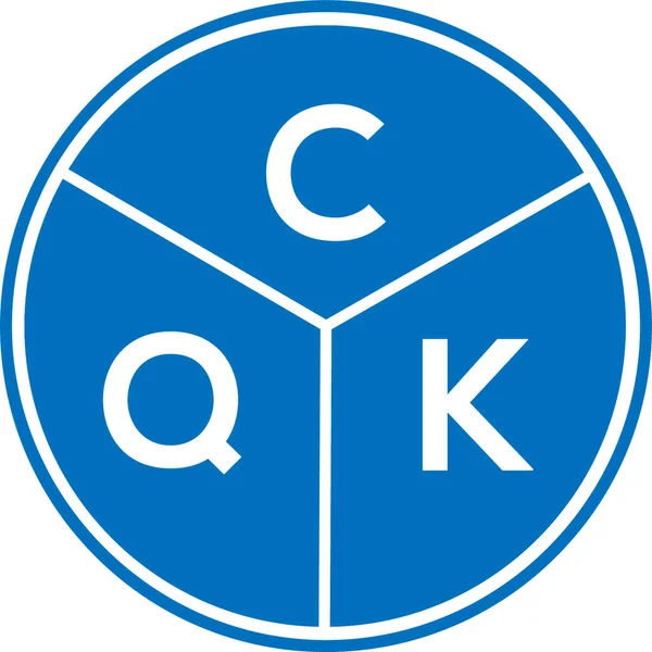 Design Del Logo Della Lettera Cqk Cqk Monogramma Iniziali Lettera — Vettoriale Stock
