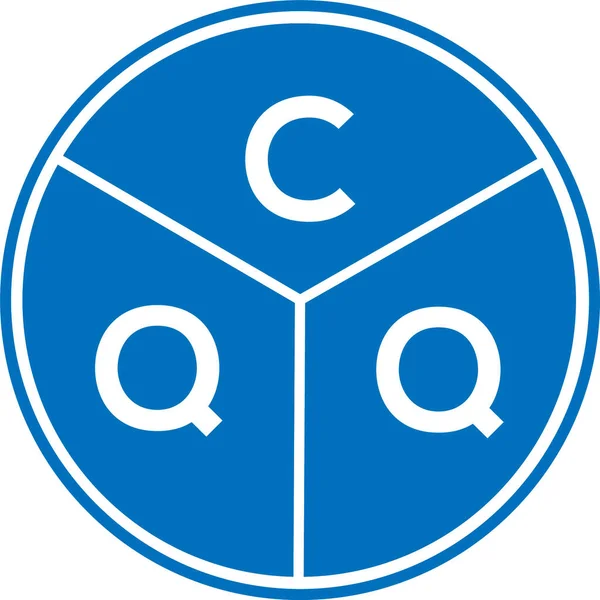 Cqqの文字ロゴデザイン Cqqモノグラムイニシャルレターロゴコンセプト 白を基調としたCqqの文字デザイン — ストックベクタ