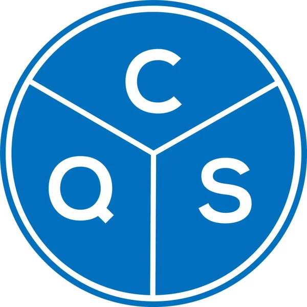 Cqsレターロゴデザイン Cqsモノグラムイニシャルレターロゴコンセプト 白い背景のCqs文字のデザイン — ストックベクタ