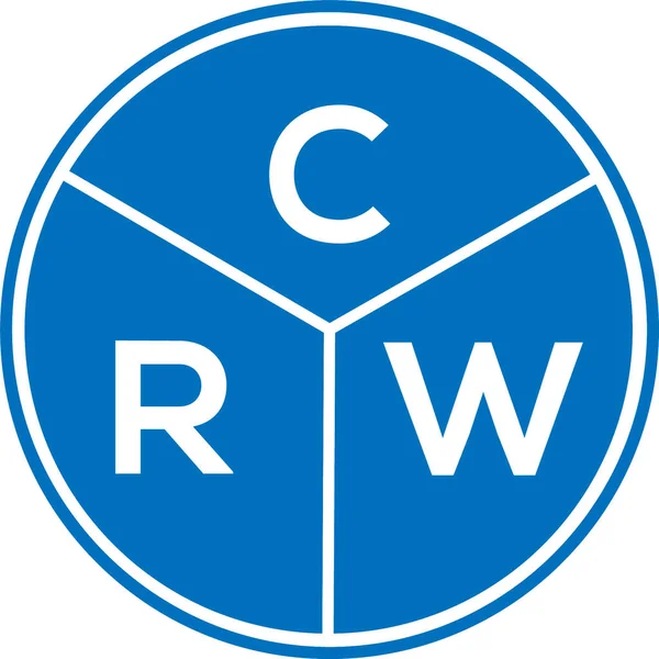 CRW harf logosu tasarımı. CRW monogram harflerin baş harfleri logo kavramı. Beyaz arkaplanda CRW harf tasarımı.