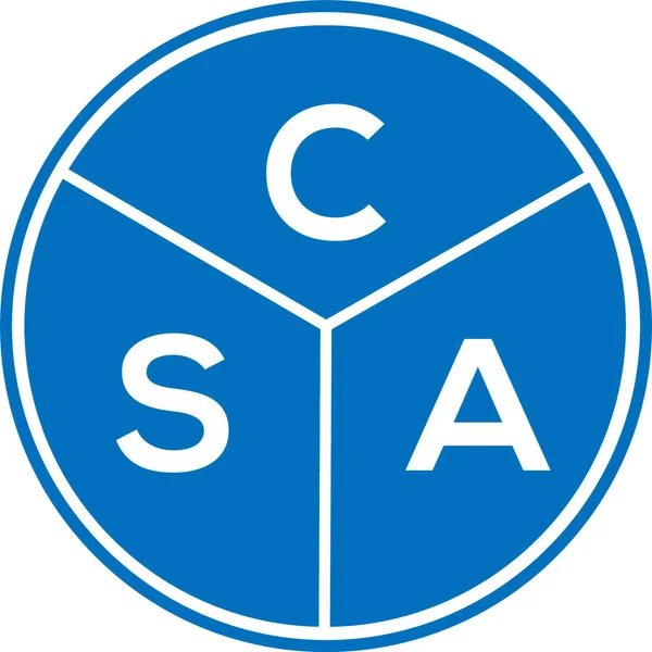 CSA harf logosu tasarımı. CSA monogram harflerin baş harfleri logo kavramı. Beyaz arkaplanda CSA harf tasarımı.