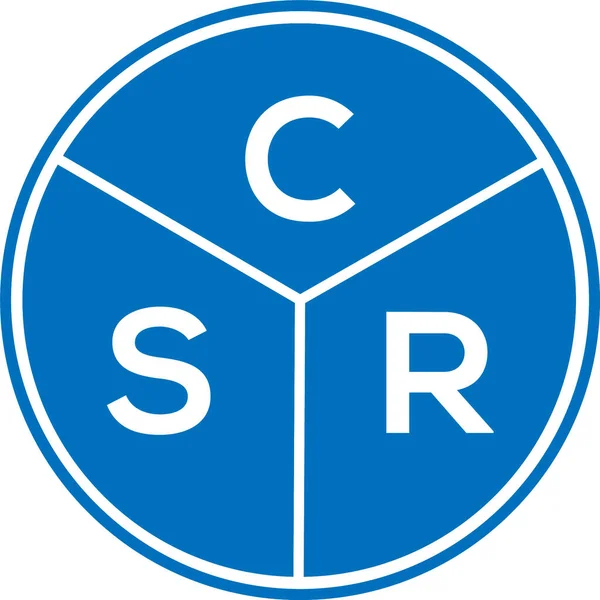 CSR harf logosu tasarımı. CSR monogram harflerin baş harfleri logo kavramı. Beyaz arkaplanda CSR harf tasarımı.
