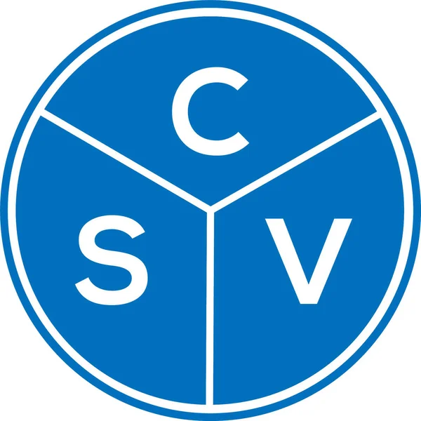 CSV harf logosu tasarımı. CSV monogram harflerin baş harfleri logo kavramı. Beyaz arkaplanda CSV harf tasarımı.