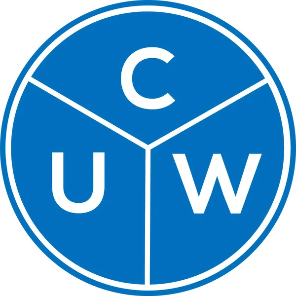 CUW harf logosu tasarımı. CUW monogram harflerin baş harfleri logo kavramı. Beyaz arkaplanda CUW harf tasarımı.