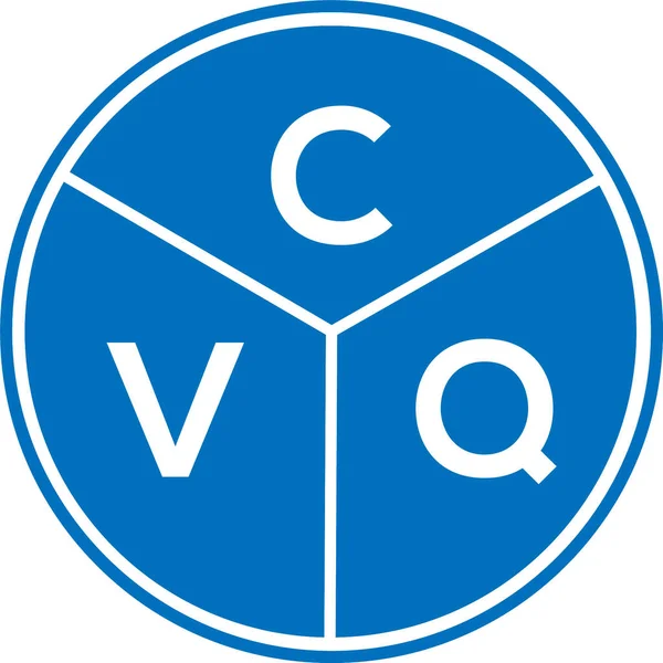 Дизайн Логотипа Cvq Концепция Логотипа Инициалами Cvq Буква Cvq Белом — стоковый вектор