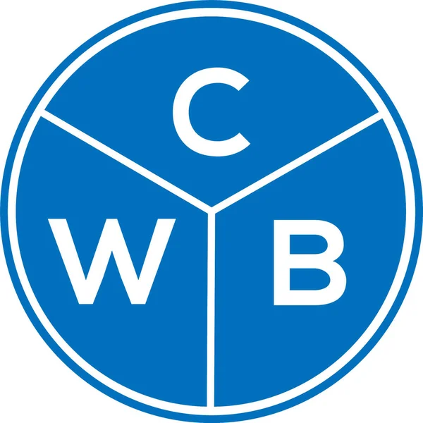 CWB harfi logo tasarımı. CWB monogram harflerin baş harfleri logo kavramı. Beyaz arkaplanda CWB harf tasarımı.