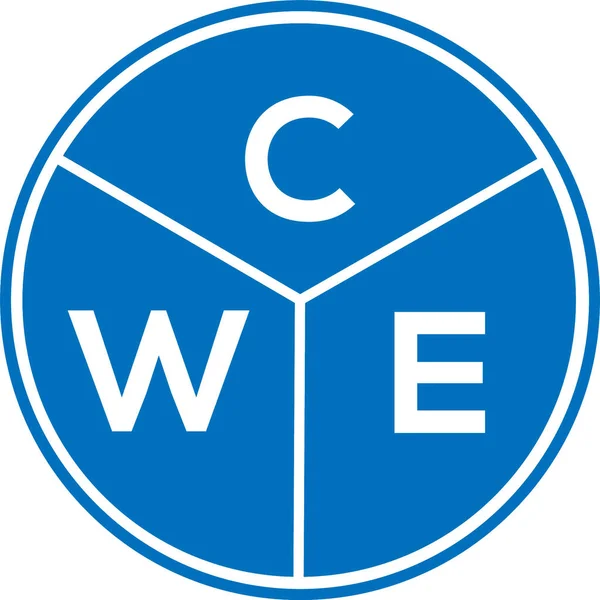 CWE mektup logosu tasarımı. CWE baş harfleri logo konsepti. Beyaz arkaplanda CWE harf tasarımı.