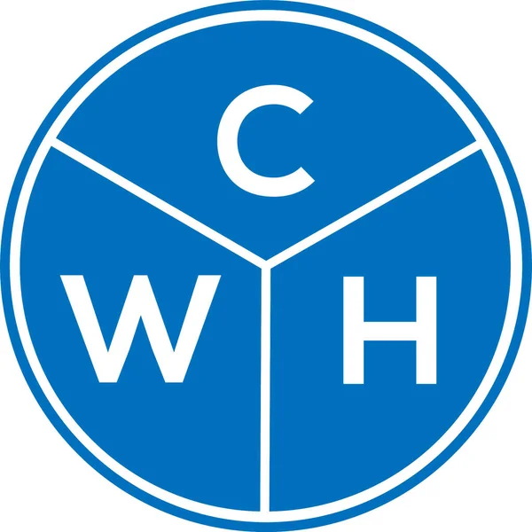 CWH harf logosu tasarımı. CWH monogram harflerin baş harfleri logo kavramı. Beyaz arkaplanda CWH harf tasarımı.