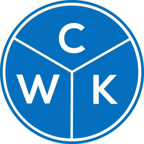 CWK harf logosu tasarımı. CWK monogram harflerin baş harfleri logo kavramı. Beyaz arkaplanda CWK harf tasarımı.