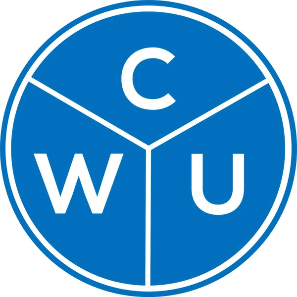 CWU mektup logosu tasarımı. CWU monogram harflerin baş harflerinin logosu. Beyaz arkaplanda CWU harf tasarımı.