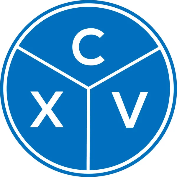 CXV harf logosu tasarımı. CXV monogram harflerin baş harfleri logo kavramı. Beyaz arkaplanda CXV harf tasarımı.
