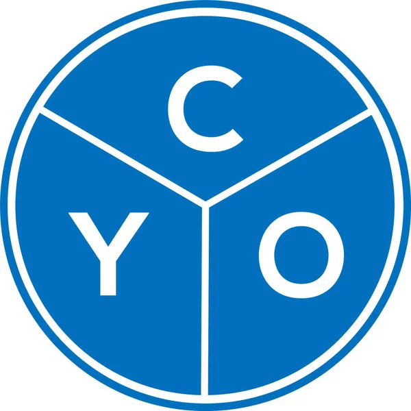 CYO harf logosu tasarımı. CYO monogram harflerin baş harfleri logo kavramı. Beyaz arkaplanda CYO harf tasarımı.
