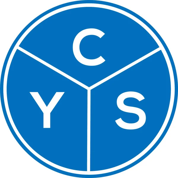 Cys Harfi Logo Tasarımı Cys Başharflerinin Baş Harfleri Logo Konsepti — Stok Vektör