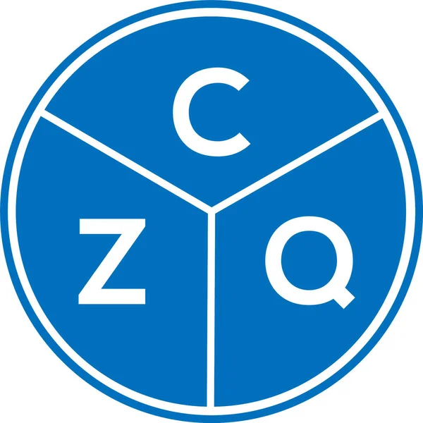 CZQ harf logosu tasarımı. CZQ monogram harflerin baş harfleri logo kavramı. Beyaz arkaplanda CZQ harf tasarımı.