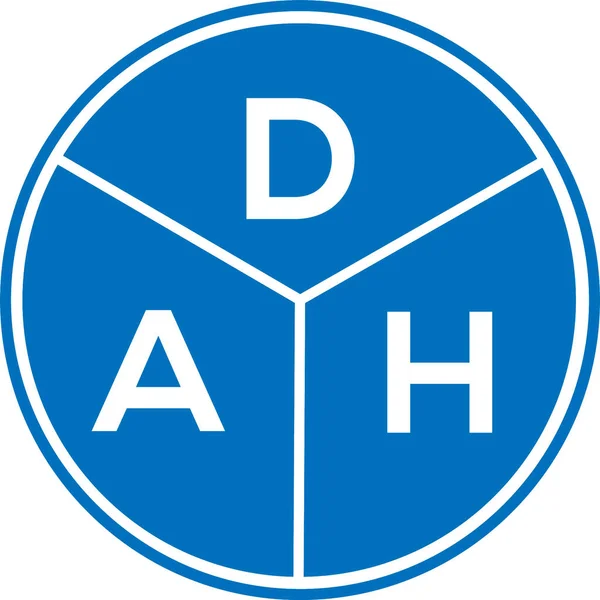 Dahレターロゴデザイン Dahモノグラムイニシャルレターロゴコンセプト Dah文字の白の背景にデザイン — ストックベクタ