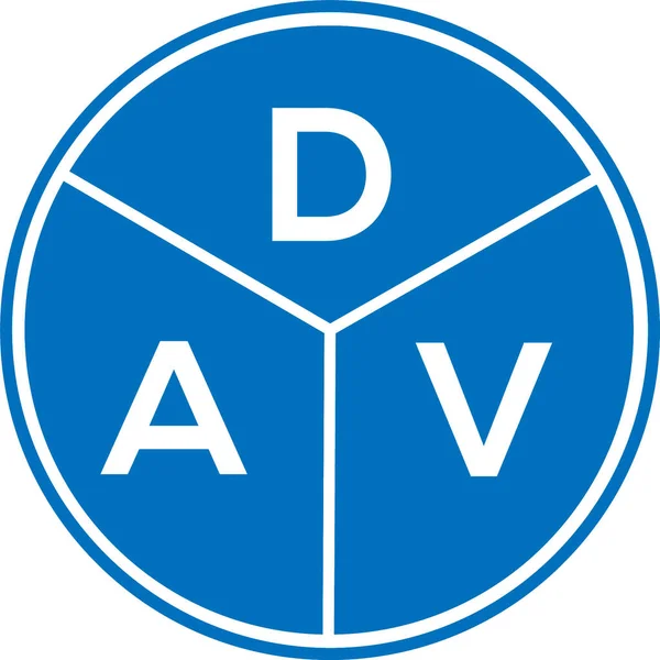 Diseño Del Logotipo Letra Dav Dav Monograma Iniciales Letra Logo — Archivo Imágenes Vectoriales