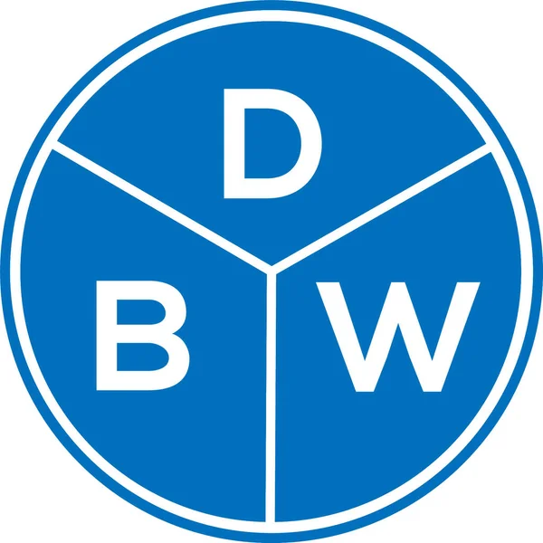 DBW harf logosu tasarımı. DBW başharflerin baş harfleri logo konsepti. Beyaz arkaplanda DBW harf tasarımı.