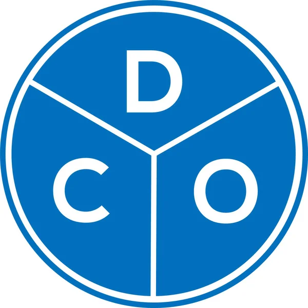 DCO harf logosu tasarımı. DCO monogram harflerin baş harfleri logo kavramı. Beyaz arkaplanda DCO harf tasarımı.