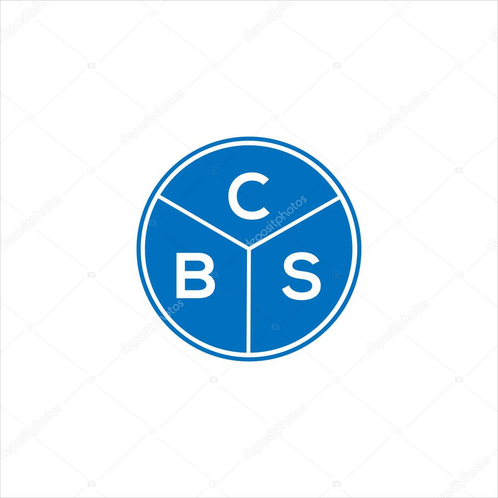 CBS letter logo design. CBS monogram initials letter logo concept. CBS letter design in black background.
