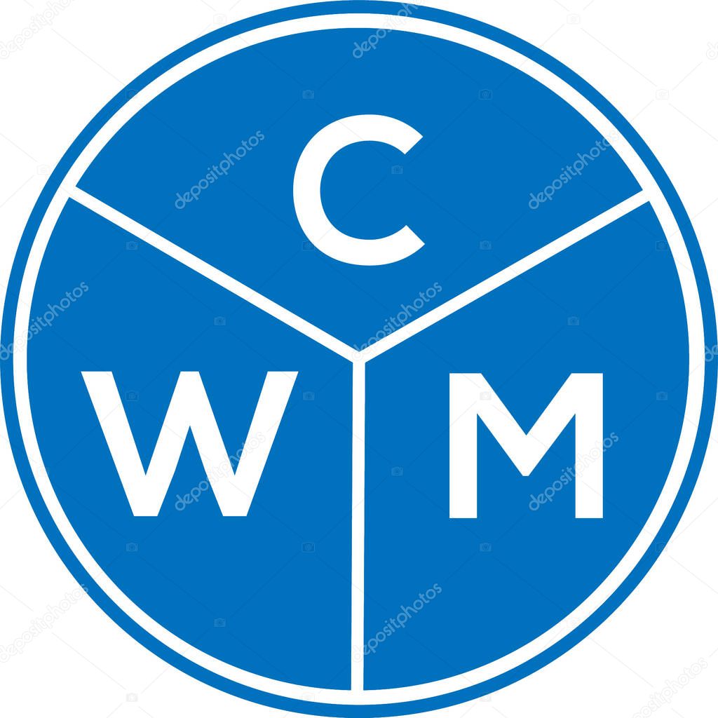 Diseño del logotipo de la letra CWM. CWM monograma iniciales letra logotipo concepto. Diseño de