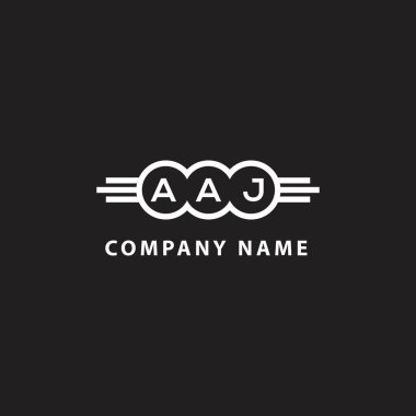 Siyah arka planda AAJ harf logosu tasarımı. AAJ yaratıcı harflerin baş harfleri logo kavramı. AAJ harf tasarımı.