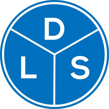 Beyaz arkaplanda DLS harfi logo tasarımı. DLS yaratıcı daire harfi logosu konsepti. DLS harf tasarımı.