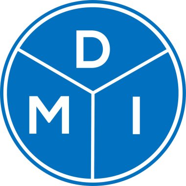 Beyaz arka planda DMi harfi logo tasarımı. Yaratıcı yuvarlak harf logosu kavramı. DMi harf tasarımı. Beyaz arkaplanda DMi harf logosu tasarımı. Yaratıcı yuvarlak harf logosu kavramı. DMi harf tasarımı.