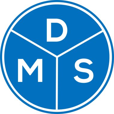 Beyaz arka planda DMS harfi logo tasarımı. DMS yaratıcı daire harfi logosu konsepti. DMS mektup tasarımı. Beyaz arkaplanda DMS mektup logosu tasarımı. DMS yaratıcı daire harfi logosu konsepti. DMS harf tasarımı.