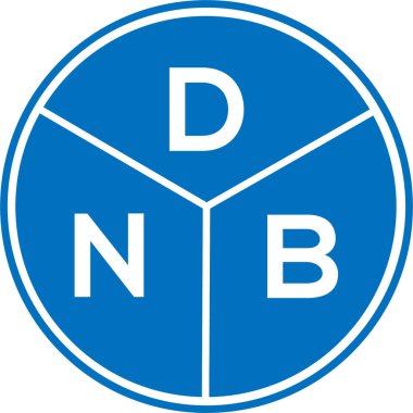 Beyaz arka planda DNB harfi logo tasarımı. DNB yaratıcı daire harfi logosu konsepti. DNB harf tasarımı.