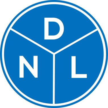 Beyaz arka planda DNL harf logosu tasarımı. DNL yaratıcı daire harfi logosu konsepti. DNL harf tasarımı.