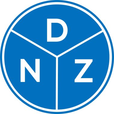 Beyaz arka planda DNZ harf logosu tasarımı. DNZ yaratıcı daire harfi logosu konsepti. DNZ harf tasarımı.