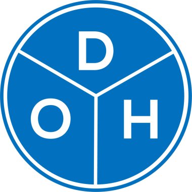 Beyaz arka planda DOH harf logosu tasarımı. DOH yaratıcı daire harfi logosu. DOH harf tasarımı. DOH harf logosu tasarımı beyaz arka planda. DOH yaratıcı daire harfi logosu. DOH harf tasarımı.