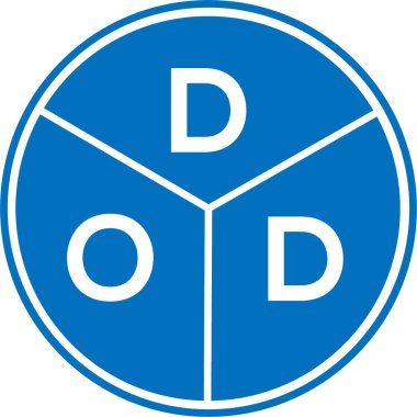 Savunma Bakanlığı 'nın beyaz arka planda logo tasarımı. Savunma Bakanlığı 'nın yaratıcı daire harfi logosu. Savunma Bakanlığı mektup tasarımı.