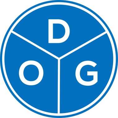 Beyaz arka planda köpek harfi logosu tasarımı. Köpek yaratıcı daire harfi logosu konsepti. Köpek harfi tasarımı.